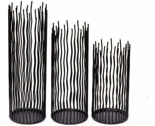 3 Portavelas Giveu Diseño Ramas Negras 3 Alturas 0