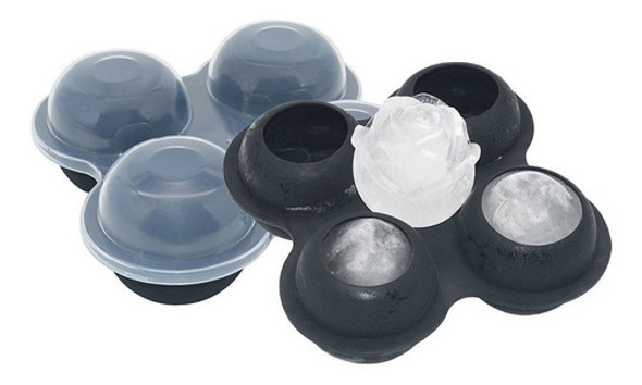 Forma De Gelo Silicone 4 Rosas 6,5cm Com Tampa Plástica 0