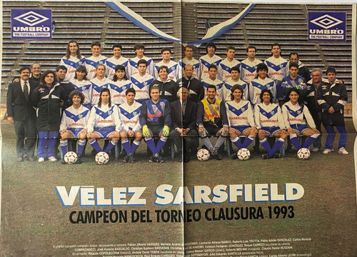 Poster Vélez Sarsfield Clausura 1993 El Gráfico, Ez3 0