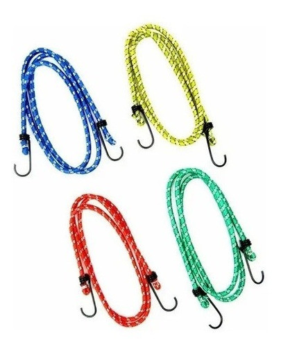 Corda Elástico 1.20m Bagageiro Moto Aranha Bike Kit 4 Un 0