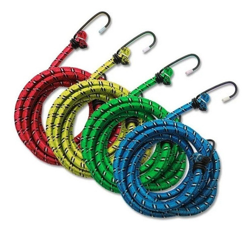 Corda Elástico 1.20m Bagageiro Moto Aranha Bike Kit 4 Un 1