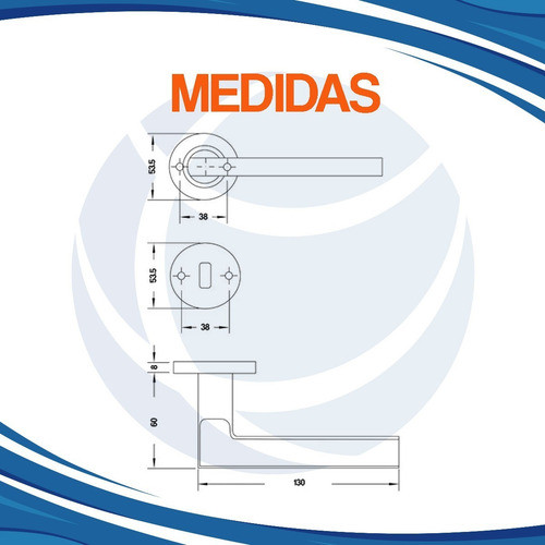 Manija Picaporte Acero Inoxidable Doble Balancín Hl10 Hafele 1