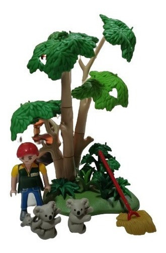Playmobil 4854 Set Koalas Adultos Cria Cuidadora Zoo Animal 0