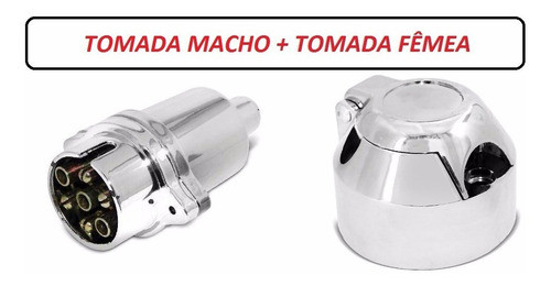 Kit Tomada Macho (carreta) E Fêmea (engate) 1