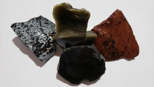 Kit Obsidiana Dourada, Mogno, Floco-de-neve E Negra 118 Gr. 0