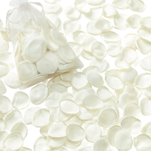 Petalos De Rosa Artificiales, Boda, Confeti 300pcs - Blanco 0