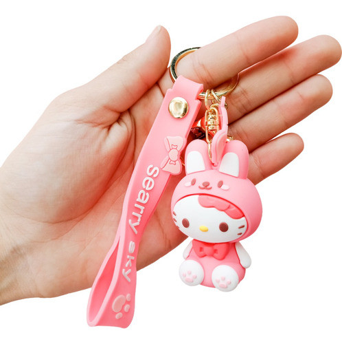 Llavero Adorable Hello Kitty Disfraz Conejo 0