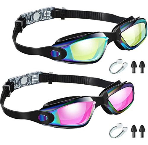 Honoson 2 Pares De Gafas De Natación Para Mujer, 0