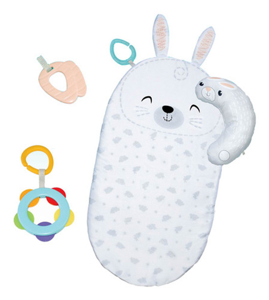 Set Infantil Alfombra Conejo Almohadón Luna Guía Masajes Ub 0