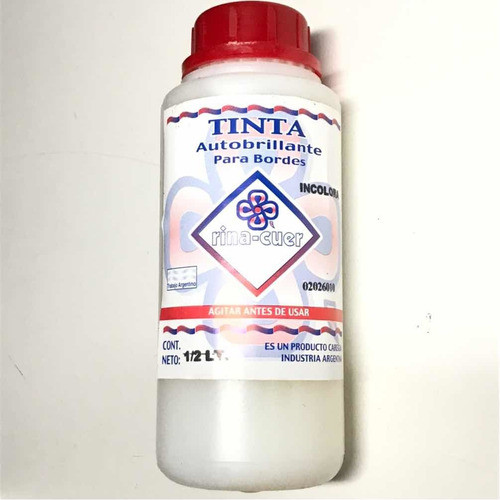 Tinta Autobrillante Para Bordes 500cc. Rina Cuer Incoloro 1