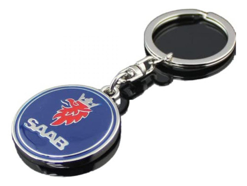 Llavero - Saab 3d Metal Logo Car Key Chain Ring Marked Model 0
