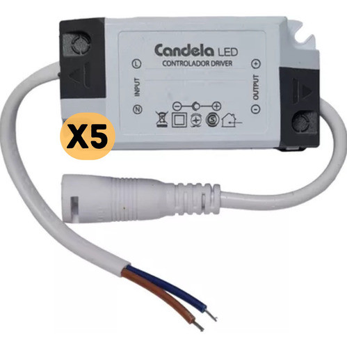 Driver Transformador P/ Plafon Panel Led 6w Fuente X5 1