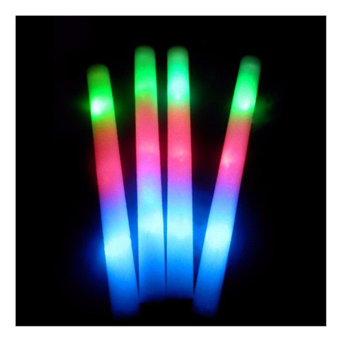 4 Rompecocos Luminoso Barras Goma Esmpuma Cotillon 1