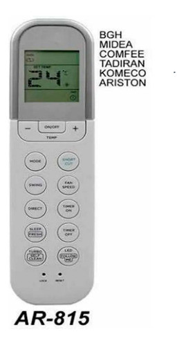 Control Remoto Aire Acondicionado Split Ar815 Bgh Rg36a/bgef 1