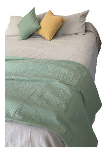 Cubre Edredón King + 2 Fundas 50x70 Gris Perla 0