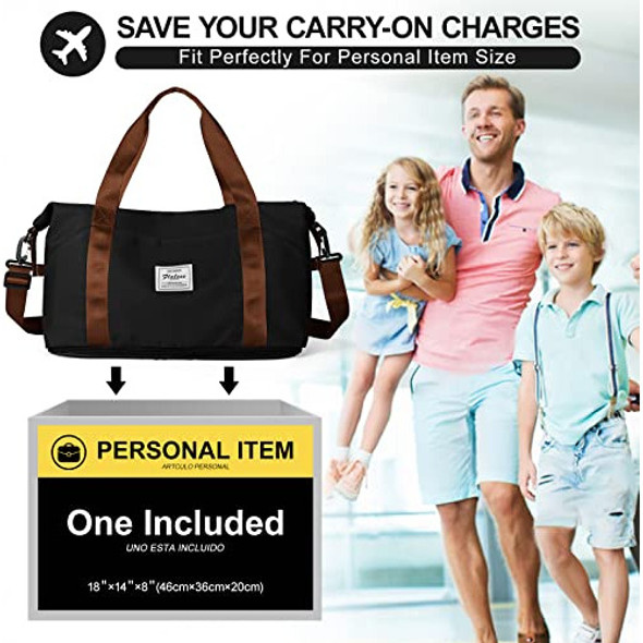 Bolso De Viaje Expandible Impermeable Negro 40l + Neceser 1