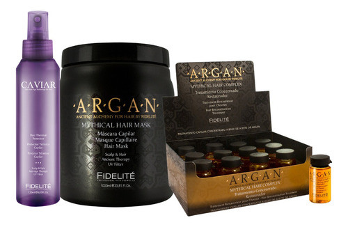 Mythical Mascara Argan + Ampollas + Termico Caviar Fidelite 0