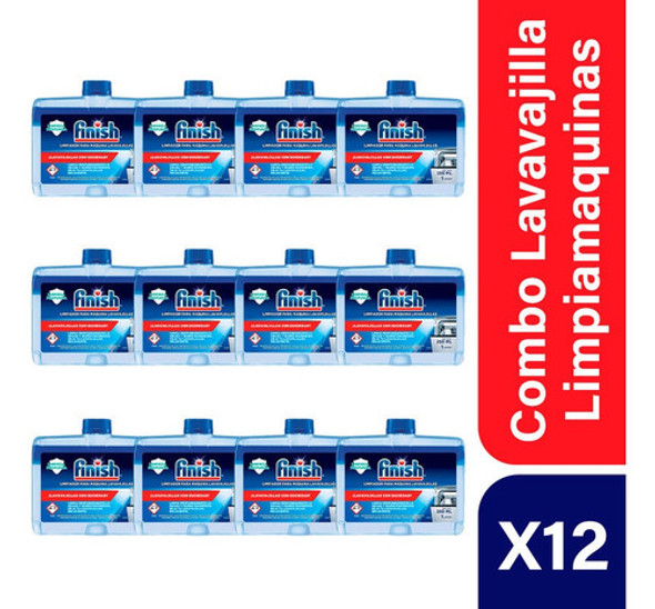 Combo Finish Limpiamaquinas Lavavajilla 250ml X 12 Unidades 0