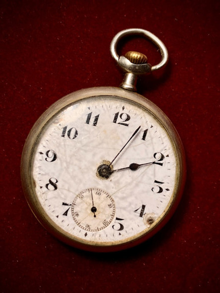 Reloj De Bolsillo Lepin Suizo Esmaltado 45mm Sin Corona 1