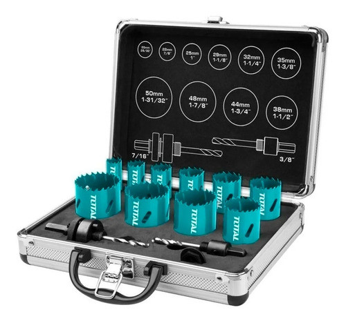 Set 12 Mechas Sierras Copa Bimetálicas Total Tacsh1121 0