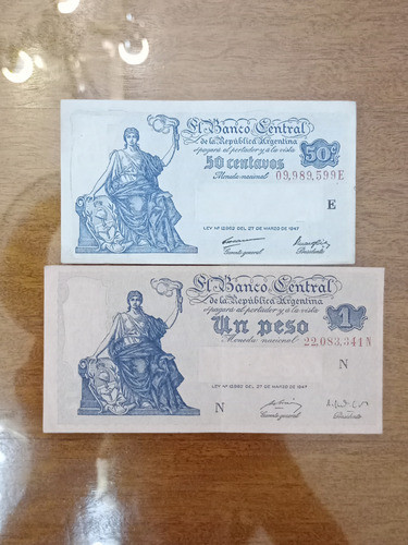 Billetes Argentinos Serie Progreso4 Billetes N817 1