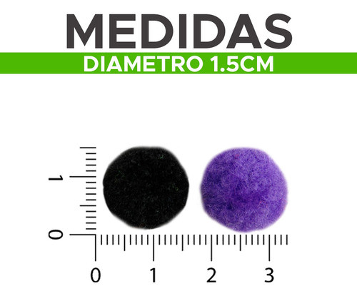 1000 Pompones Surtidos 1.5cm Juegos Souvenirs Candy Bar 1