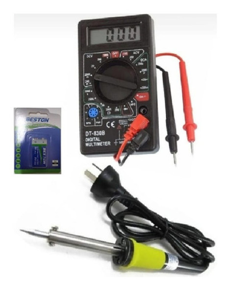 Combo Soldador Lapíz 40w Punta Ceramica Mas Tester 830d N18 0