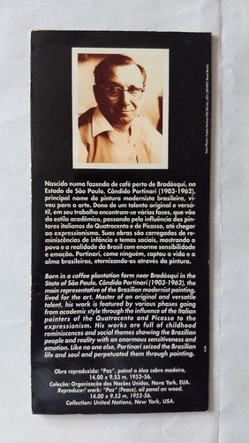 Folder+3 Cartões Telef Portinari Série Artistas Brasileiros 1