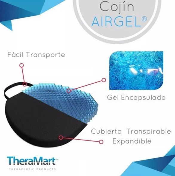 Almohadón Asiento Gel Antiescaras Theramart De Airgel 1