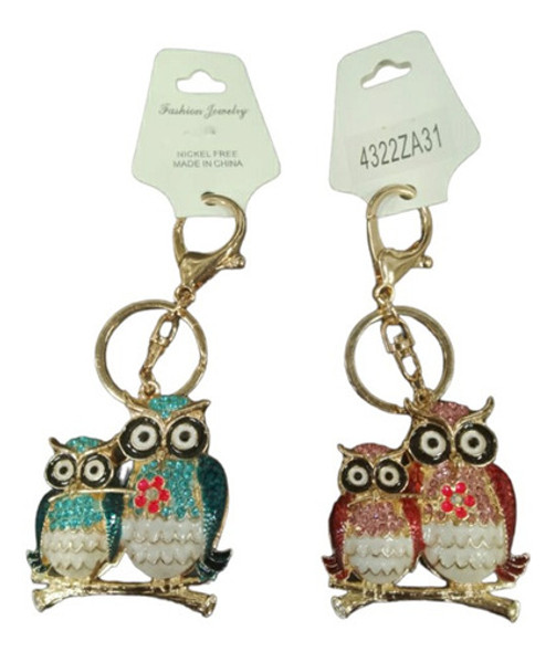 Llavero Strass Con Moqueton Lechuza Za31 1