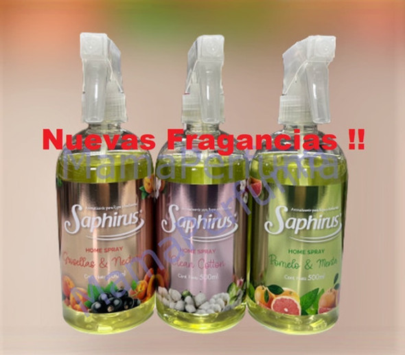 Saphirus Aromatizador Home Spray 500cc -pack 3 Unidades- 1