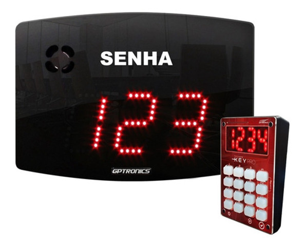 Chama Senha Digital Aleatoria Foodtruck Lanchonete C/teclado 0