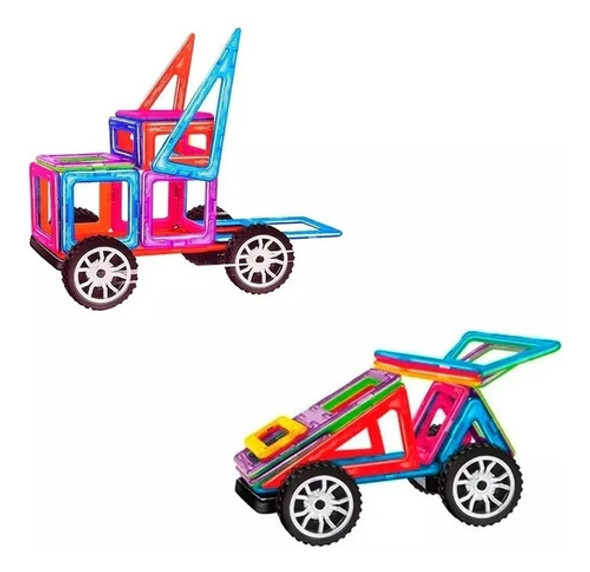 Bloques Magneticos Juguetes 25 Piezas Con Ruedas Vehiculos P 1