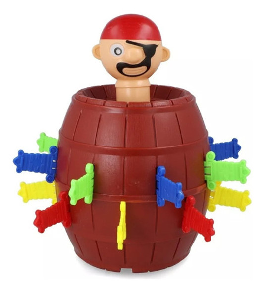 Salta Pirata En Barril Muñeco Saltarin Espadas 1