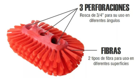 Cepillo Lava Tanques Cabeza De Lobo X Unidad Varios Colores 1