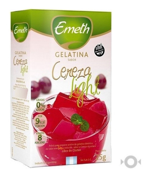 Gelatina Emeth Cereza S/a X 6 Und X 25gr - Almacen Mingo 0