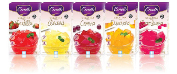 Gelatina Emeth Cereza S/a X 6 Und X 25gr - Almacen Mingo 1