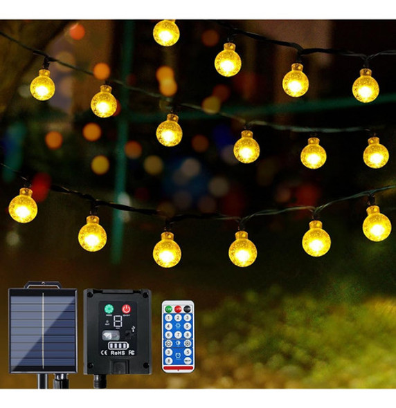 Luces De Cadena Solar Icrgb, Luces De Hadas De 46 Pies 100le 0