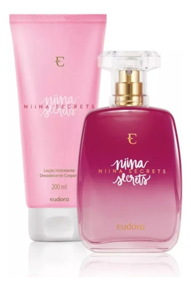 Perfume Feminino Colônia Niina Secrets Eudora + Loção Hidrat 0