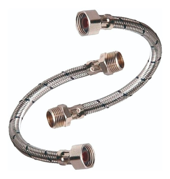 Flexible Para Agua De Goma Mallado 1/2 X 30 Cm El Par 0