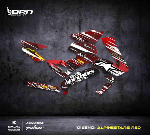 Kit De Calcos Bajaj Rouser 200 Ns 1