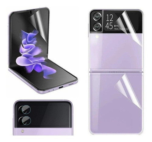 Película Gel Hidrogel Frente & Verso+cam+ P/ Galaxy Z Flip 4 0
