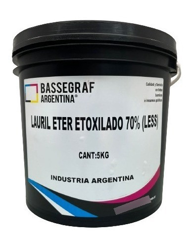 Lauril Eter Etoxilado 70%(less) X4kgs Bassegrafargentina S.a 0