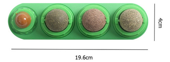 Golosina Gato Bola Giratoria 3+1 Con Adhesivo Pared Spinball 1