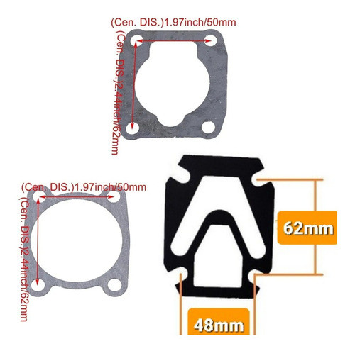 Juego Juntas Compresor 25 50 Lts 48x62mm Tapa V Bta Gamma 1