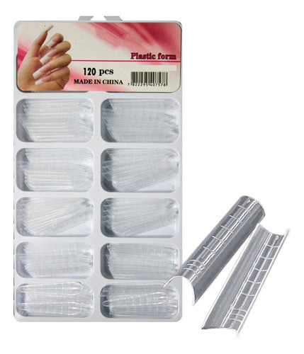 Tips Molde F1 Curvatura C Unhas De Gel Porcelana 120 Und 1