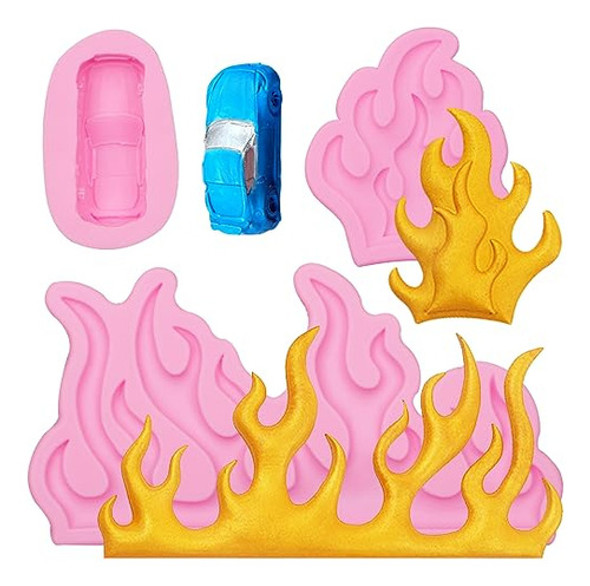 Moldes De Silicona Para Coches De Carreras, 3 Unidades, Mold 1