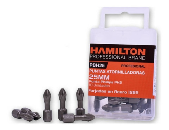 Punta Atornillador Ph2x25 Hamilton X 10u Uso Intensivo Berte 0