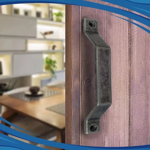 Manijon Manija Metal Plata Vieja Puerta Granero Cinta 155mm 1