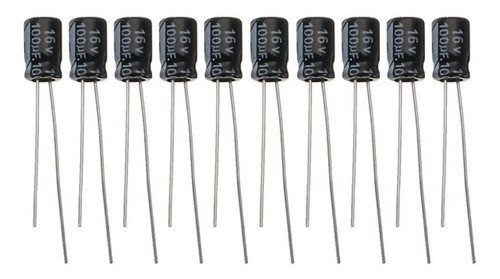 Pack 10x Capacitor Electrolitico 100uf 16v Arduino Nubbeo 1